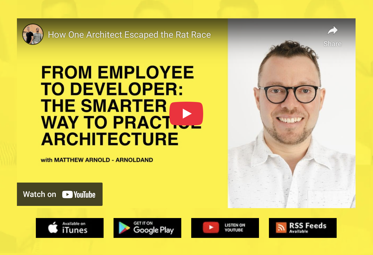 In my episode, I talk about what led me to launch ArnoldAnd, how I’ve evolved my approach to architecture, and why I believe design-led development and collaboration are key to the future of our profession.